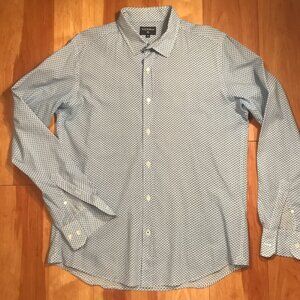 Voila St Barth Fish Print Cotton Button Down Shirt Medium French Luxury